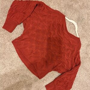 Off shoulder cable knit sweater!